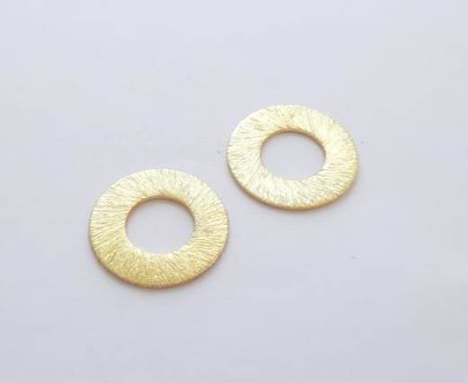 Gold plated Brush Beads - 15030