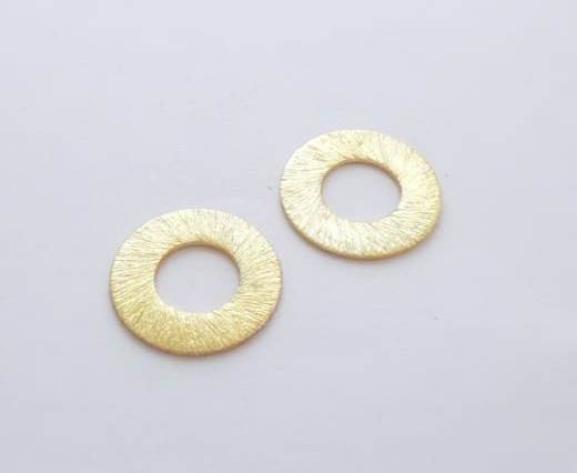 Gold plated Brush Beads - 15030