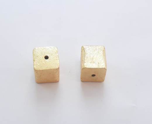 Gold plated Brush Beads - 15031