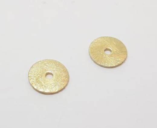 Gold plated Brush Beads - 15033
