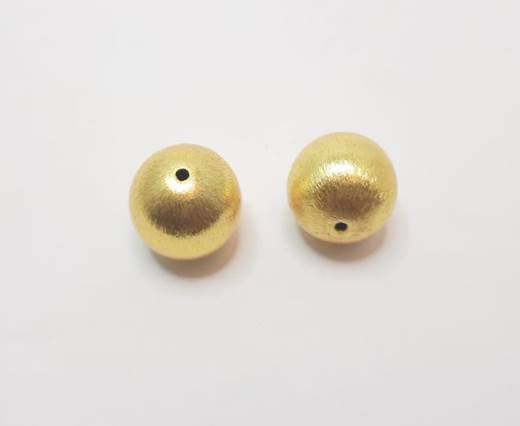 Gold plated Brush Beads - 15034