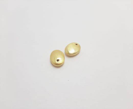 Gold plated Brush Beads - 15036