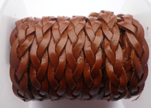 15mm-Flat Braided-Saddle-Brown