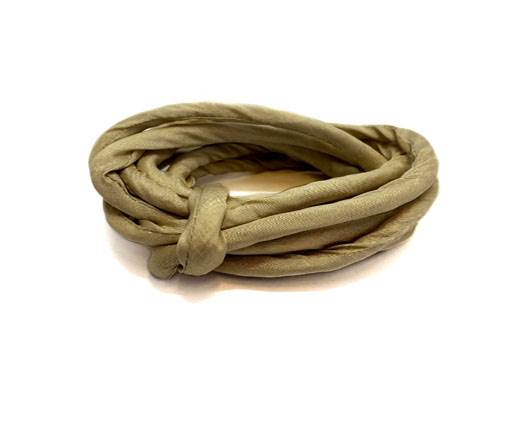 Real silk cords with inserts - 8 mm - BISCOTTI