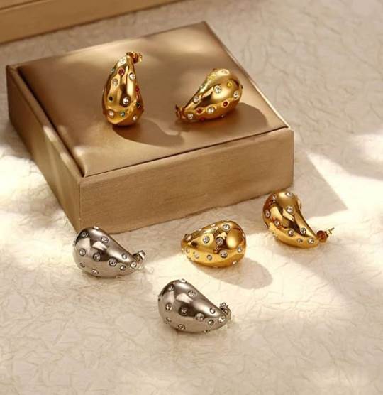 Stainless Steel Earnings - SSEAR6-PVD Gold plated
