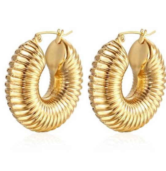 Stainless Steel Earnings - SSEAR7-PVD Gold plated