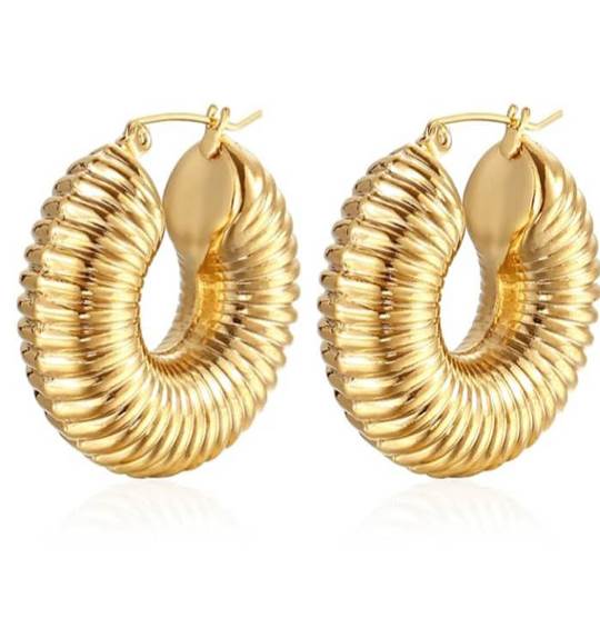 Stainless Steel Earnings - SSEAR7-PVD Gold plated