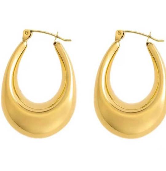 Stainless Steel Earnings - SSEAR10-PVD Gold plated