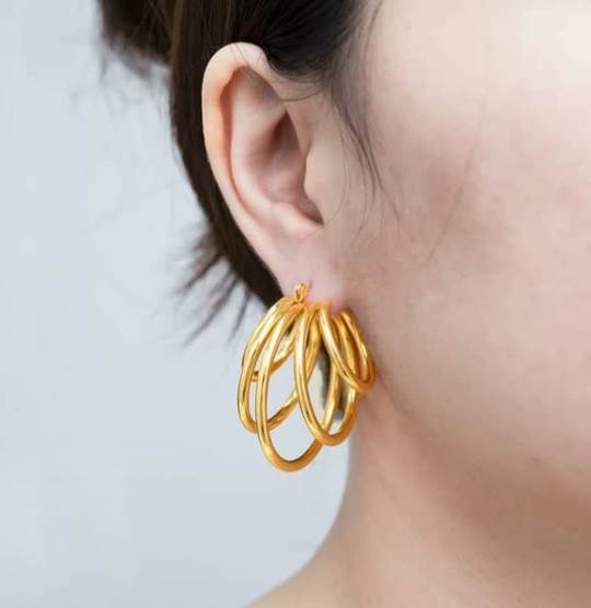 Stainless Steel Earnings - SSEAR11-PVD Gold plated