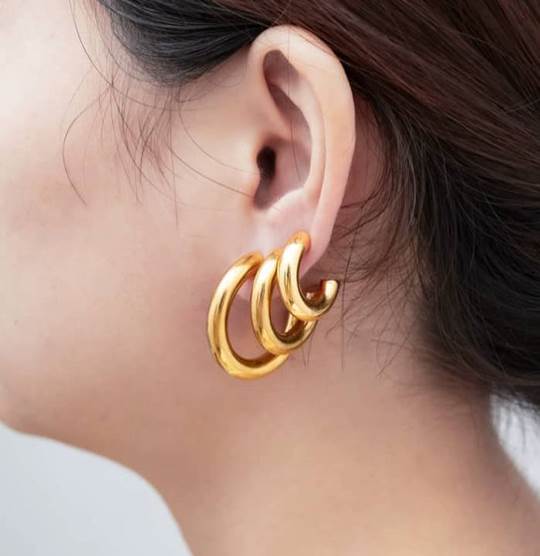 Stainless Steel Earnings - SSEAR13-PVD Gold plated