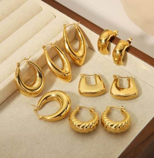 Stainless Steel Earnings - SSEAR14-PVD Gold plated