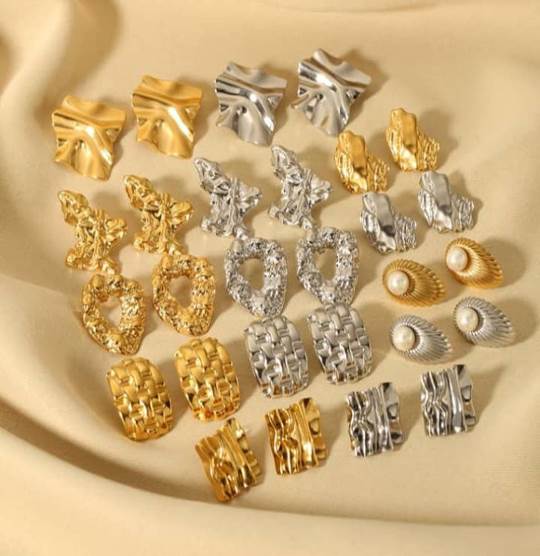 Stainless Steel Earnings - SSEAR30-PVD Gold plated