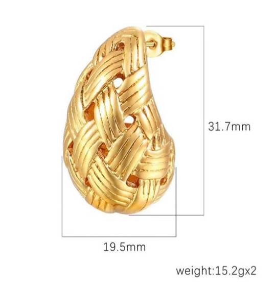 Stainless Steel Earnings - SSEAR29-PVD Gold plated