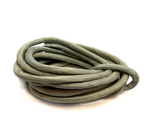 Real silk cords with inserts - 8 mm - Stony Mist