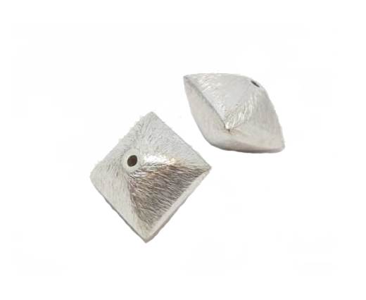 Silver plated Brush Beads - 3006