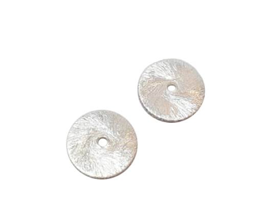 Silver plated Brush Beads - 3042