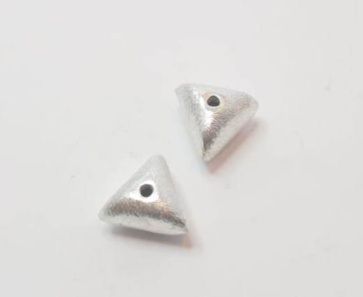 Silver plated Brush Beads - 3058