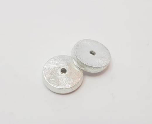 Silver plated Brush Beads - 3061
