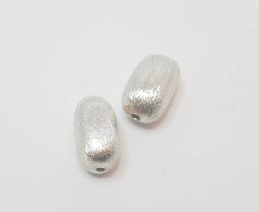Silver plated Brush Beads - 3062