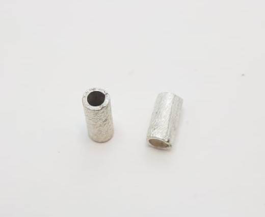 Silver plated Brush Beads - 3066