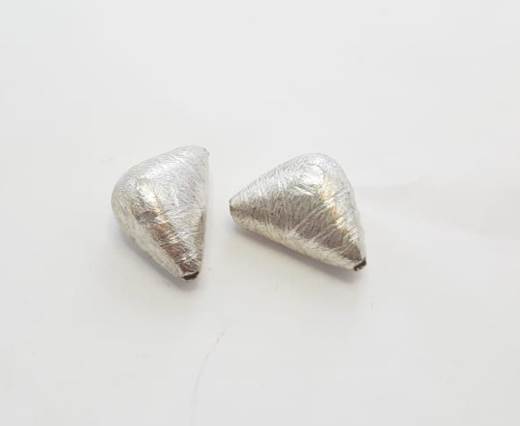 Silver plated Brush Beads - 3068
