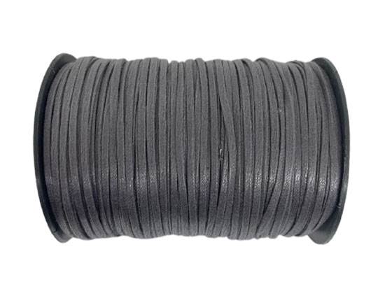 Flat Wax Cotton Cords - 3mm - Grey