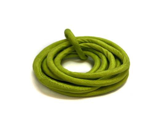 Real silk cords with inserts - 8 mm - Lime