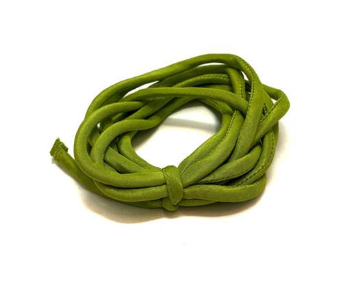 Real silk cords with inserts - 3mm - LIME