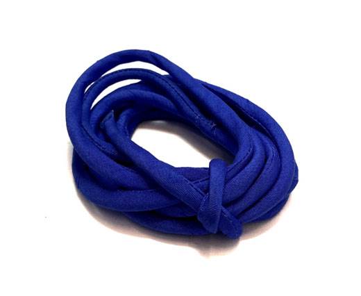 Real silk cords with inserts - 4 mm - Sapphire