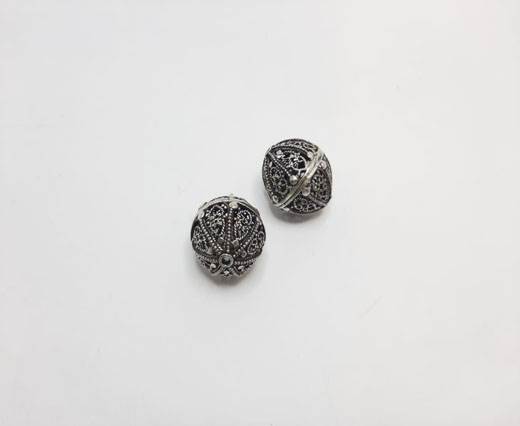 Antique Silver Plated beads - 44002