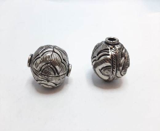 Antique Silver Plated beads - 44036