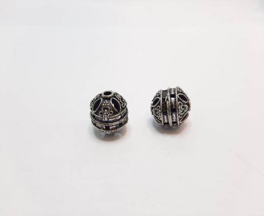 Antique Silver Plated beads - 44055
