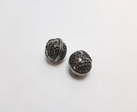 Antique Silver Plated beads - 44074