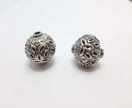 Antique Silver Plated beads - 44094
