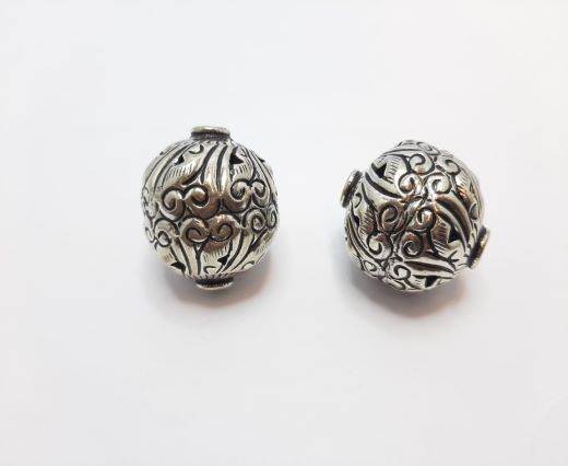 Antique Silver Plated beads - 44095