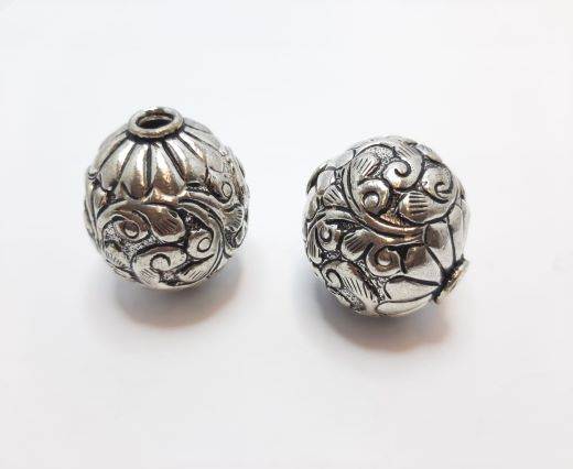Antique Silver Plated beads - 44097