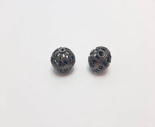 Antique Silver Plated beads - 44114