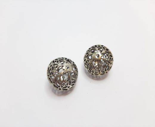 Antique Silver Plated beads - 44173