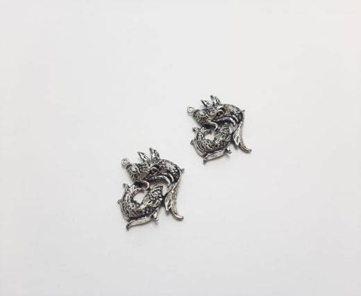 Antique Silver Plated beads - 44305