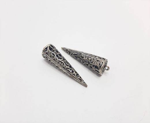 Antique Silver Plated beads - 44324