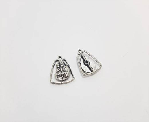 Antique Silver Plated beads - 44341