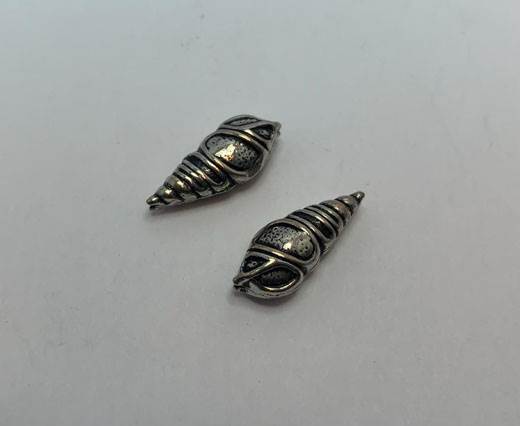 Antique Silver Plated beads - 44363