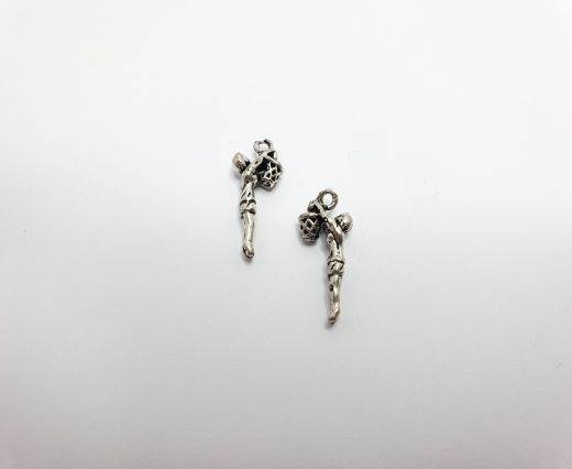 Antique Silver Plated beads - 44394