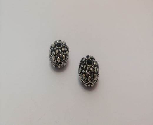 Antique Silver Plated beads - 44435