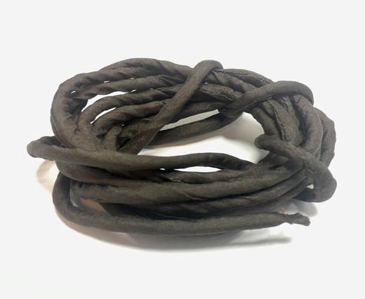 Real silk cords with inserts - 4 mm - Grizzly