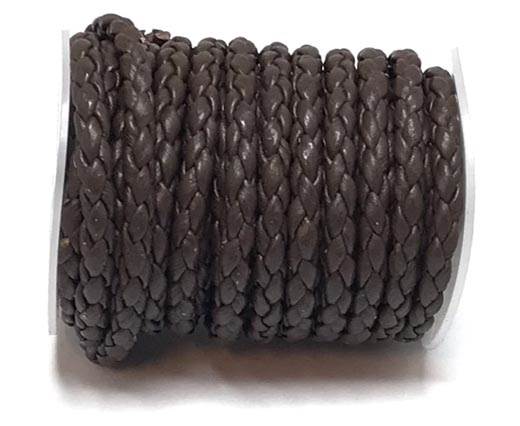 Round Braided Bolo Cords - 4mm -  brown
