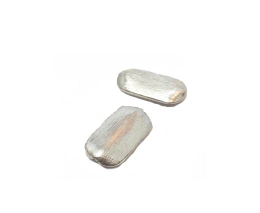 Silver plated Brush Beads - 7182