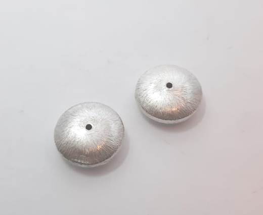 Silver plated Brush Beads - 