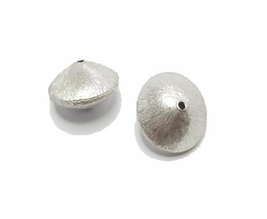 Silver plated Brush Beads - 7241