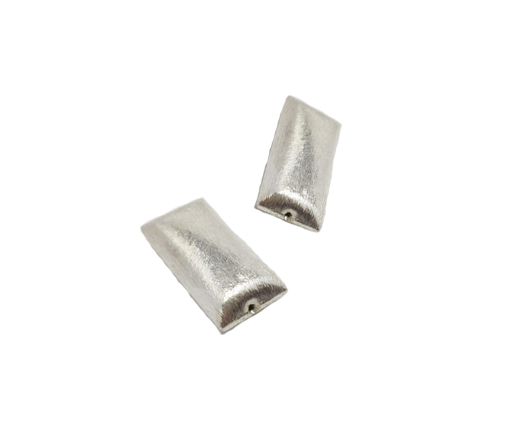 Silver plated Brush Beads - 7460